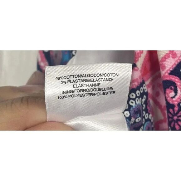 Nine West NWT Tutu Pink Ice Blue Multicolor Paisley Sheath Dress Size 6‎ - Picture 8 of 11